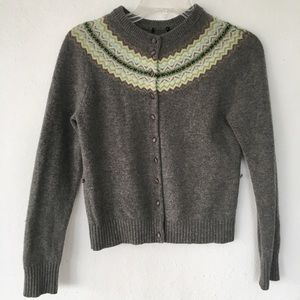 Vintage patterned cardigan sweater size small